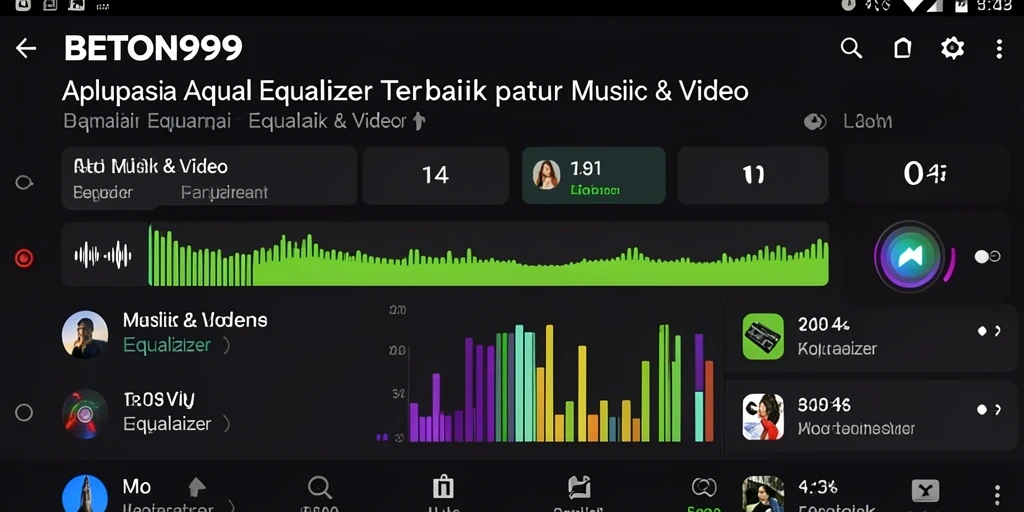 Antarmuka intuitif dan fungsi Equalizer BETON999 yang menakjubkan.
