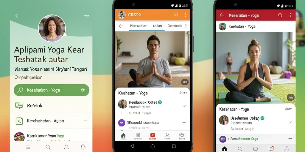 Antarmuka aplikasi CRS99 yang sederhana dan fungsional untuk latihan yoga.