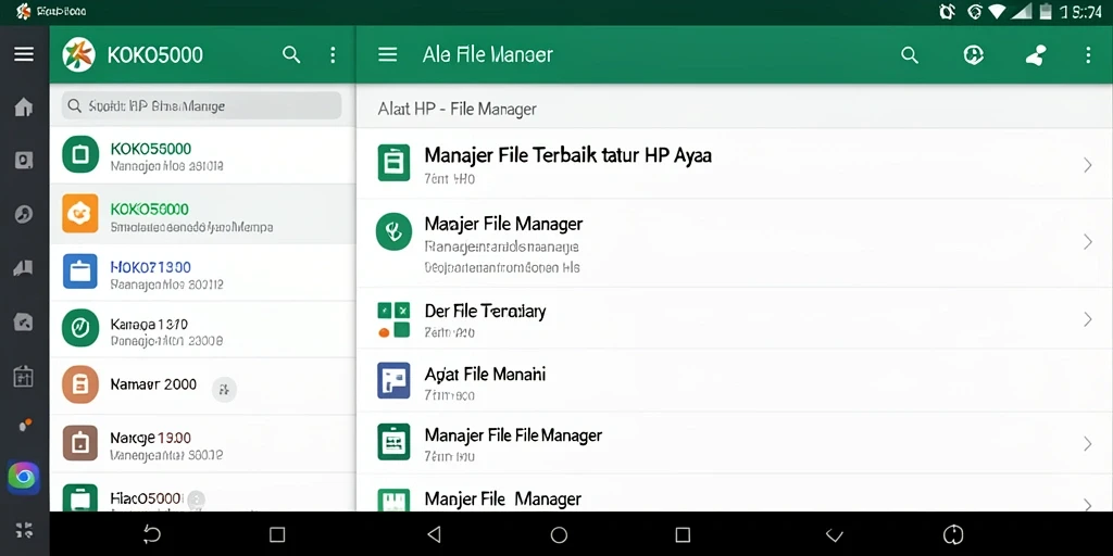 Tampilan antarmuka KOKO5000 yang sederhana dan fungsional.