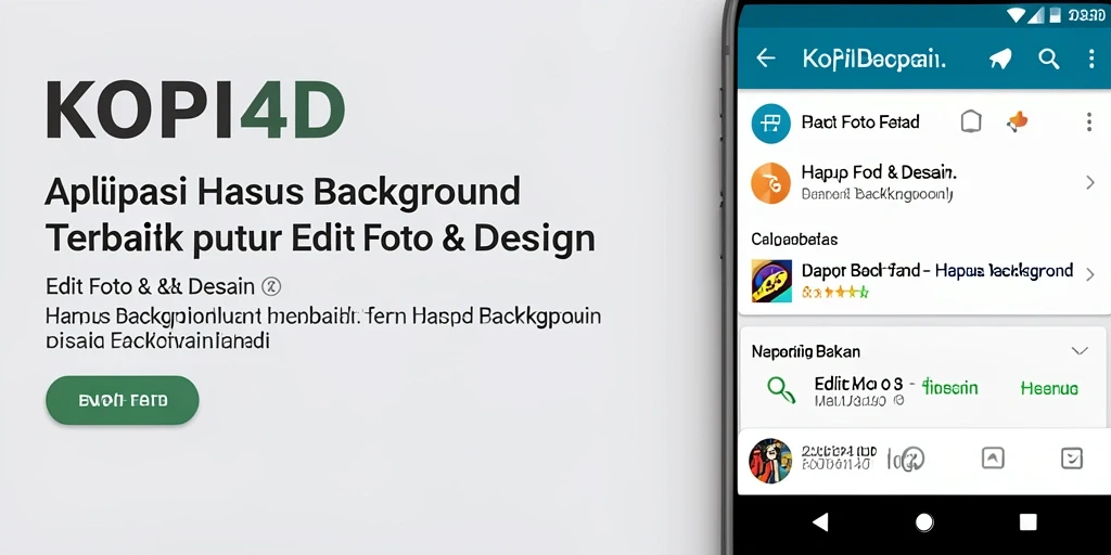 Antarmuka aplikasi KOPI4D menampilkan fungsi Hapus Background yang sederhana dan efektif.