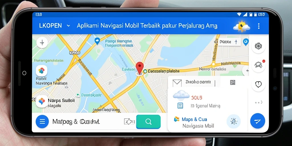 Antarmuka aplikasi LKOPEN menampilkan peta navigasi yang jelas.