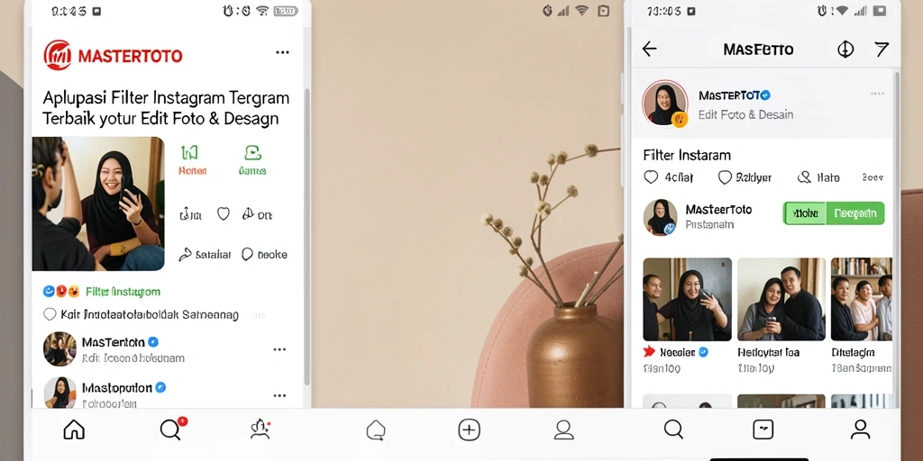 Antarmuka pengguna MASTERTOTO yang menawan untuk Filter Instagram.