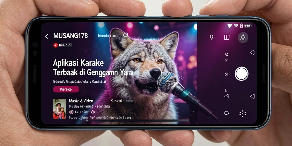 Antarmuka MUSANG178 yang menarik dan fungsional untuk karaoke.