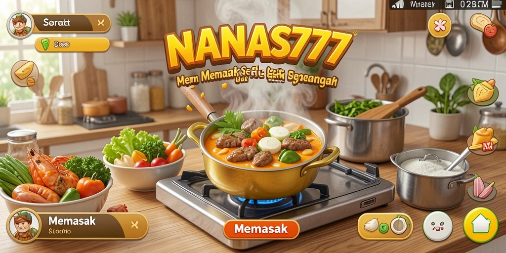 Tampilan antarmuka NANAS777 yang menarik saat memasak.