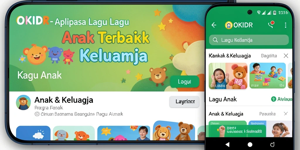 Antarmuka intuitif aplikasi OKIDR untuk Lagu Anak.