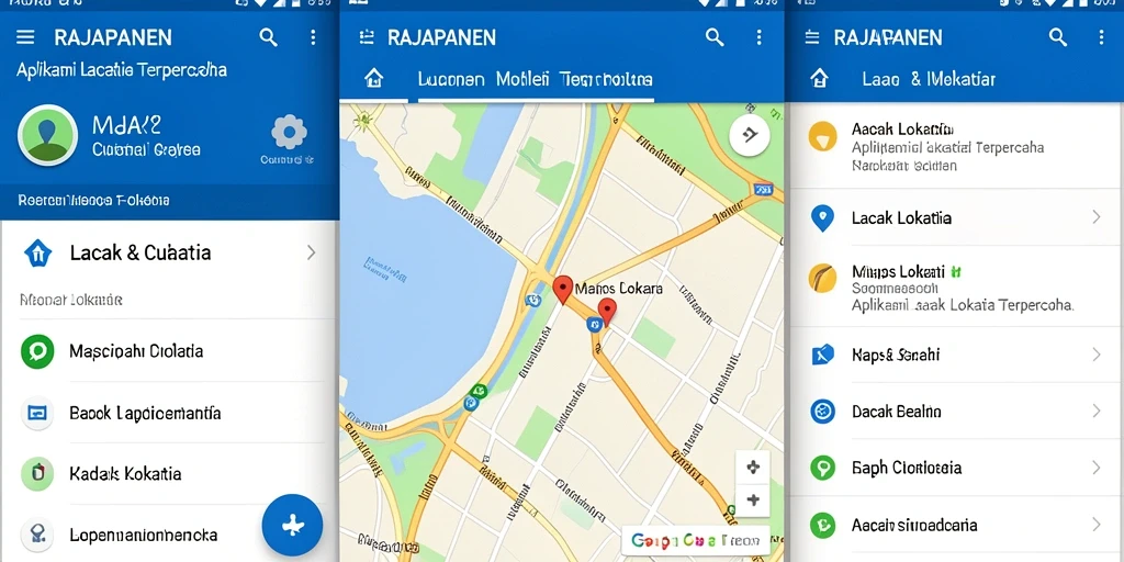 Tampilan antarmuka RAJAPANEN untuk fungsi Lacak Lokasi yang informatif.