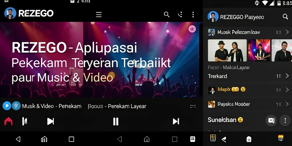 Tampilan antarmuka REZEGO yang sederhana dan fungsional.
