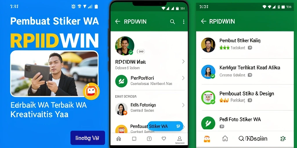 Antarmuka RPIDWIN yang user-friendly untuk membuat stiker WA.