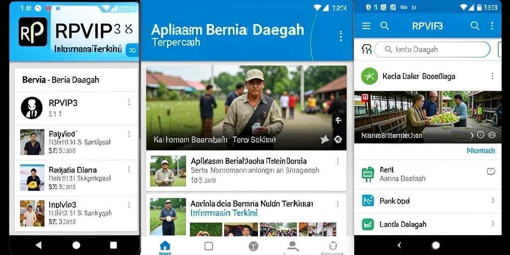 Tampilan antarmuka RPVIP3 yang ramah pengguna untuk berita daerah.