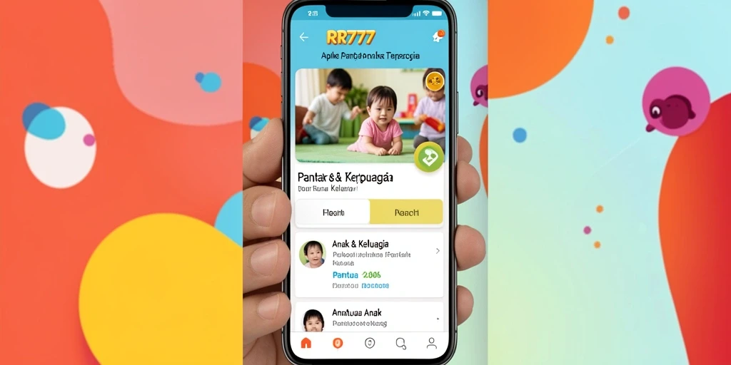 Tampilan modern dan user-friendly dari aplikasi Pantau Anak RR777.
