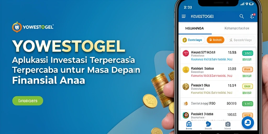 Antarmuka YOWESTOGEL menampilkan berbagai fitur investasi yang mudah diakses.